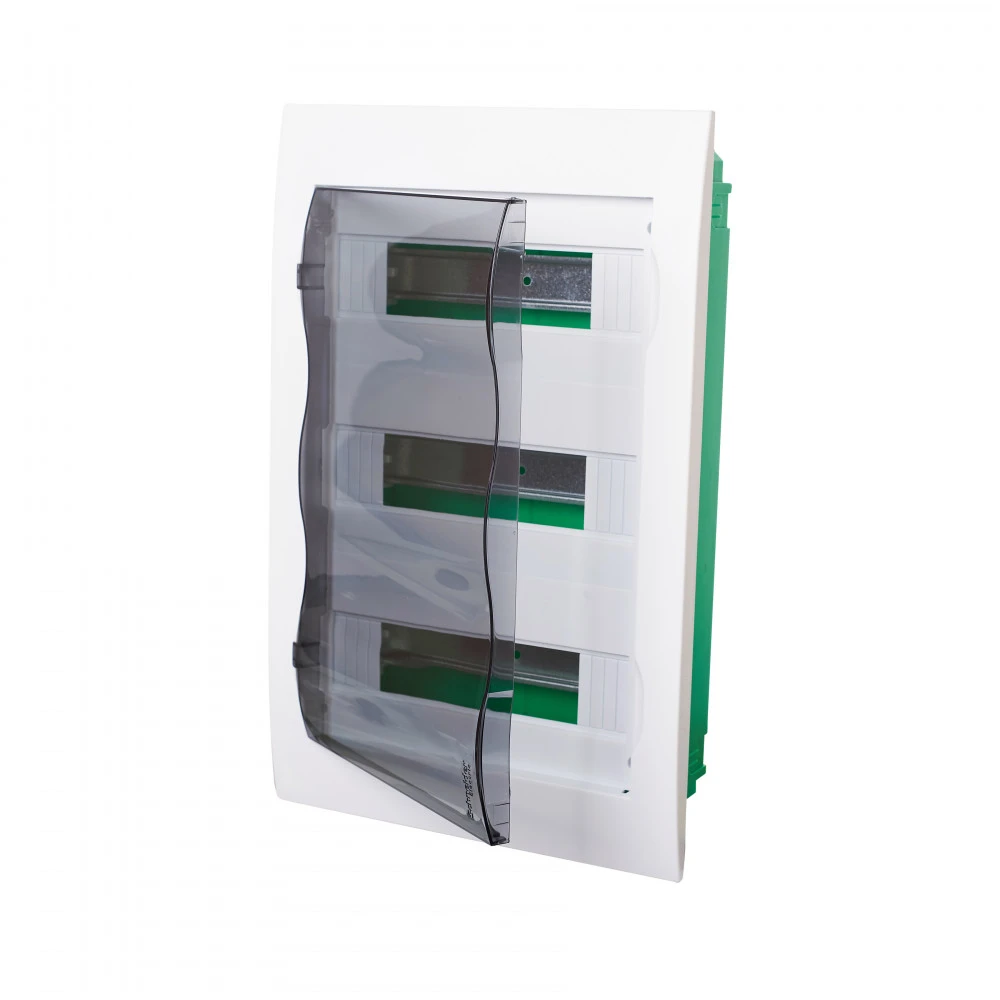 Шкаф встраиваемый Schneider Electric Easy9 на 36 модулей (3x12)с прозрачной дверью с клемниками N+PE